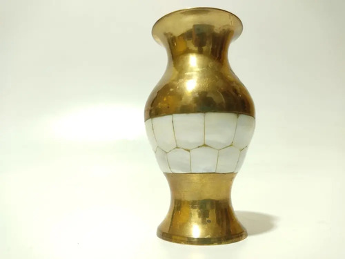 Jarrón Antiguo En Bronce Y Nácar, 12 cm - foto 4