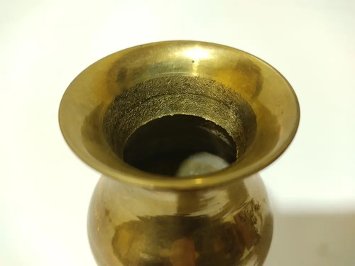Jarrón Antiguo En Bronce Y Nácar, 12 cm - foto 5