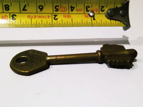 Llave Antigua En Bronce, Original - foto 8