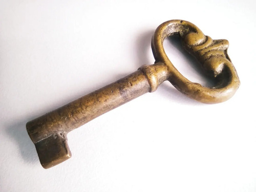 Llave Antigua En Bronce, Original