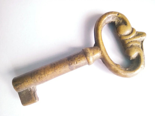 Llave Antigua En Bronce, Original - foto 2