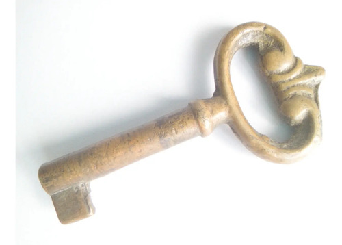 Llave Antigua En Bronce, Original - foto 3