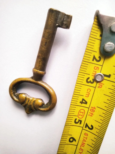 Llave Antigua En Bronce, Original - foto 4