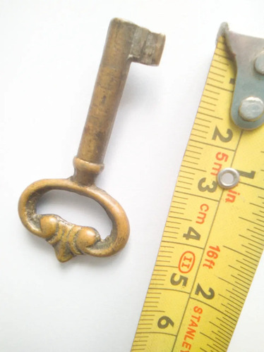 Llave Antigua En Bronce, Original - foto 5
