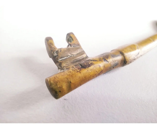 Llave Antigua En Bronce Macizo, Original - foto 6