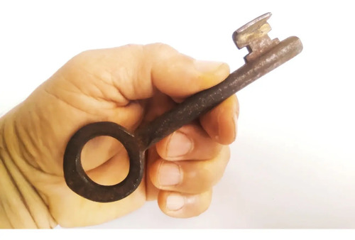 Llave Antigua Original, En Hierro, 12 cm - foto 2