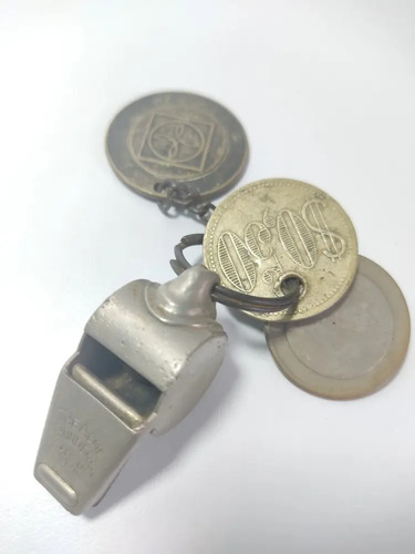 Pito Metálico Antiguo The Acme Thunderer, England, Funciona