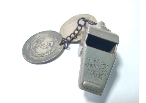 Pito Metálico Antiguo The Acme Thunderer, England, Funciona - foto 6
