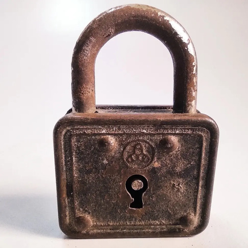 Candado Antiguo Original En Hierro, Sin Llave