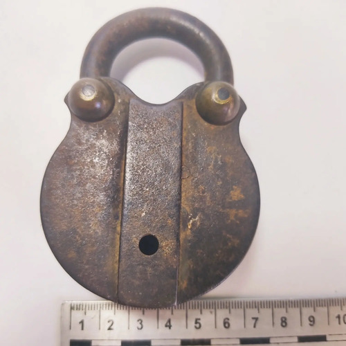 Candado Antiguo Original En Hierro, Con Llave Antigua, Funciona - foto 7