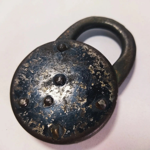 Candado Antiguo Original En Hierro Valiant, USA, Sin Llave - foto 6