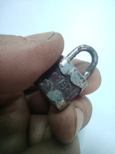 Candado Antiguo Original, Años 70, Forma De Teléfono, Sin Llave - foto 7