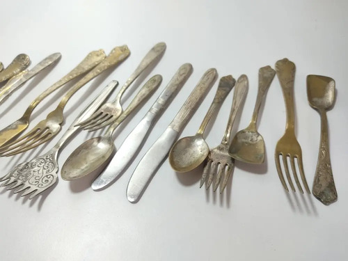 Juego De Cubiertos Antiguos, Diferentes Orígenes, 19 Piezas - foto 10