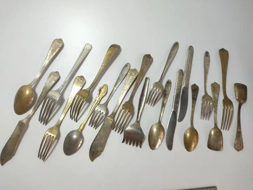 Juego De Cubiertos Antiguos, Diferentes Orígenes, 19 Piezas - foto 2