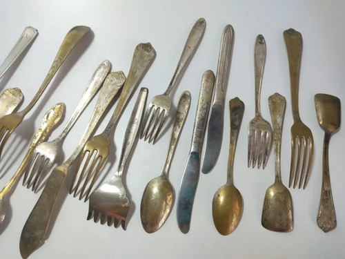 Juego De Cubiertos Antiguos, Diferentes Orígenes, 19 Piezas - foto 6