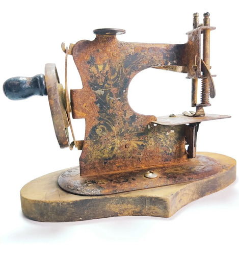 Máquina De Coser Antigua De Juguete, Alemana, En Hojalata - foto 6