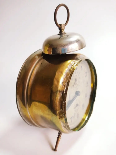 Reloj Despertador Antiguo A Cuerda, Junghans, Alemán - foto 4