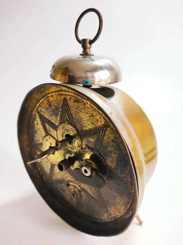 Reloj Despertador Antiguo A Cuerda, Junghans, Alemán - foto 6