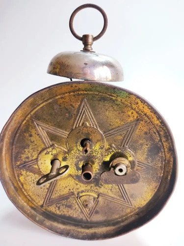 Reloj Despertador Antiguo A Cuerda, Junghans, Alemán - foto 7