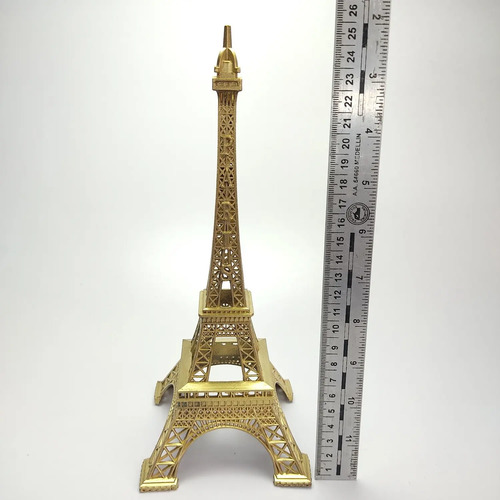 Torre Eiffel A Escala, 25 cm, Metal Niquelado, París - foto 6