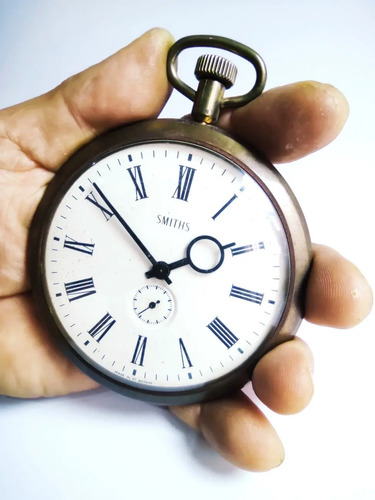 Reloj De Bolsillo Grande, Gran Bretaña, Se Detiene La Marcha