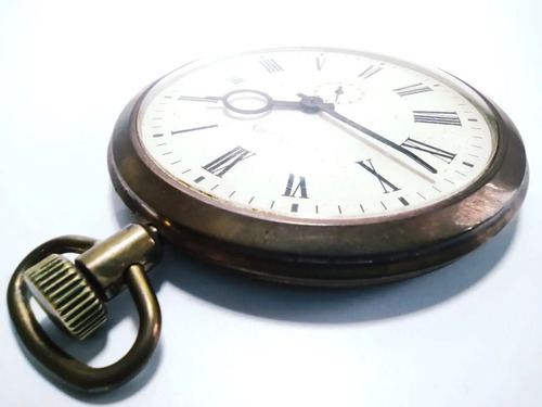 Reloj De Bolsillo Grande, Gran Bretaña, Se Detiene La Marcha - foto 7