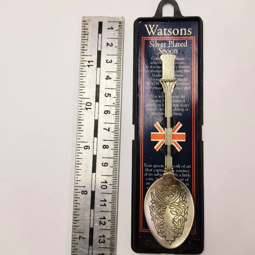 Cuchara De Colección Watsons, Baño En Plata, Made In UK - foto 4