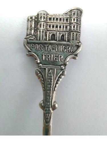 Cuchara Antigua De Colección, Baño En Plata, Porta Negra - foto 3