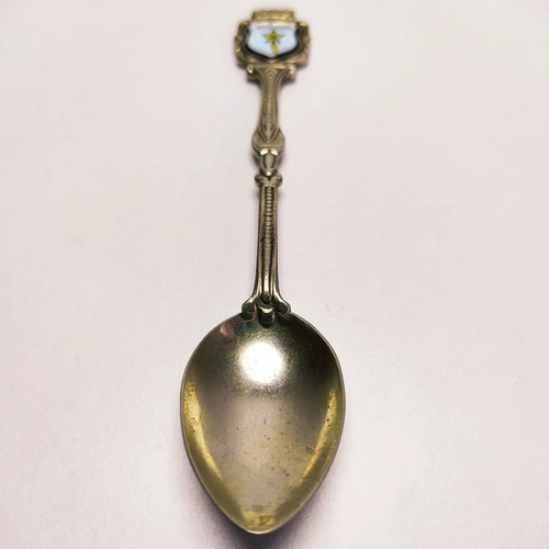 Cuchara Antigua De Colección, Belén, Palestina, Baño En Plata - foto 3