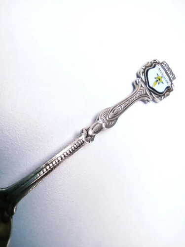 Cuchara Antigua De Colección, Belén, Palestina, Baño En Plata - foto 6