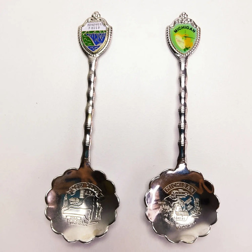 Cucharas Antiguas De Colección, Niágara Y Míchigan