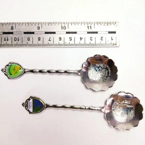 Cucharas Antiguas De Colección, Niágara Y Míchigan - foto 8