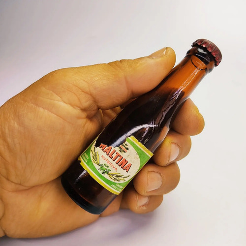 Botella Miniatura De Colección, Cerveza Maltina, Industria Colombiana - foto 2