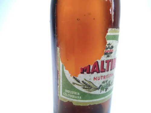 Botella Miniatura De Colección, Cerveza Maltina, Industria Colombiana - foto 4