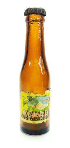 Botella Miniatura De Colección, Cerveza Nevada, Industria Colombiana