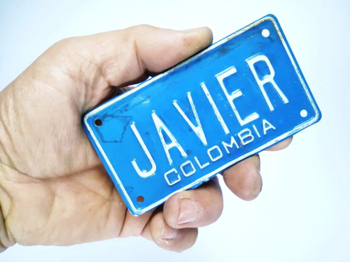 Placa Antigua Para Bicicleta, Turismera, Javier, Metálica