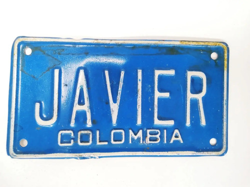 Placa Antigua Para Bicicleta, Turismera, Javier, Metálica - foto 2