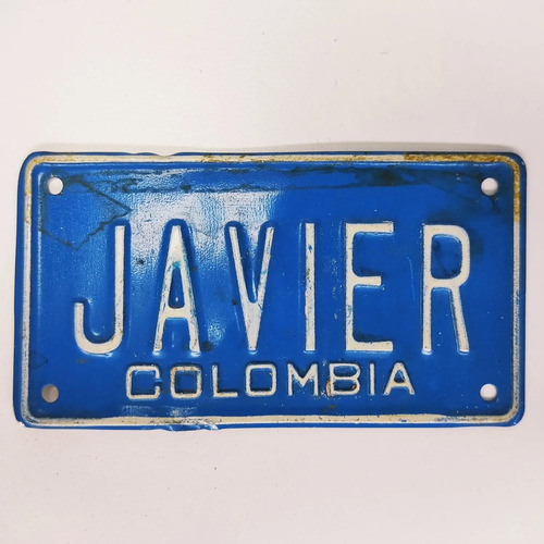 Placa Antigua Para Bicicleta, Turismera, Javier, Metálica - foto 3