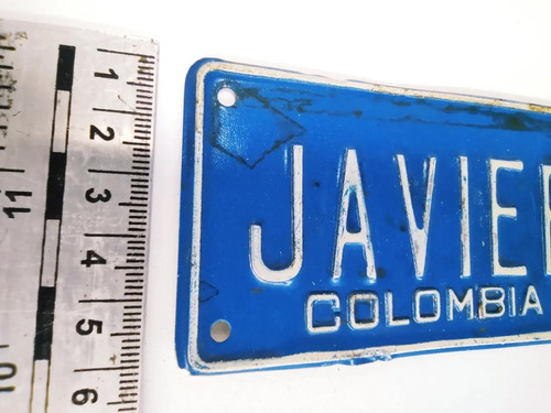 Placa Antigua Para Bicicleta, Turismera, Javier, Metálica - foto 4