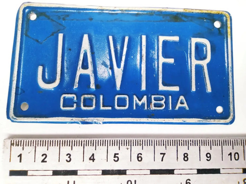 Placa Antigua Para Bicicleta, Turismera, Javier, Metálica - foto 5