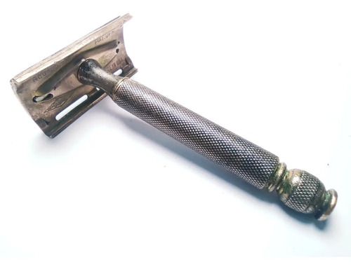 Máquina De Afeitar Antigua, Original, USA, Cabeza De Bronce - foto 5