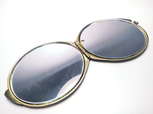 Espejo De Maquillaje Antiguo, Retro, Doble Cara, Marco Metálico - foto 4