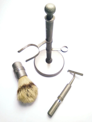 Kit Antiguo De Brocha Y Máquina De Afeitar, Para Decoración, No Funcional - foto 7