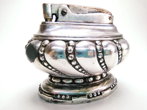 Encendedor De Mesa Antiguo, Robson, Canadá. Baño En Plata - foto 10