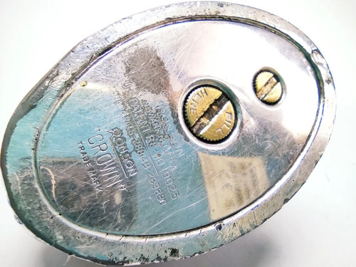 Encendedor De Mesa Antiguo, Robson, Canadá. Baño En Plata - foto 3