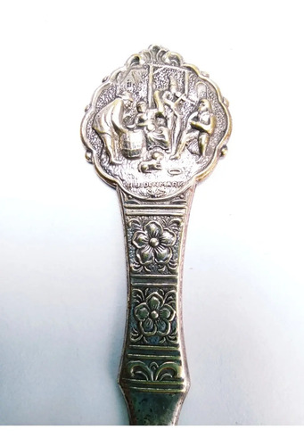 Tajapapel Antiguo De Escritorio, En Bronce Con Baño En Plata - foto 4