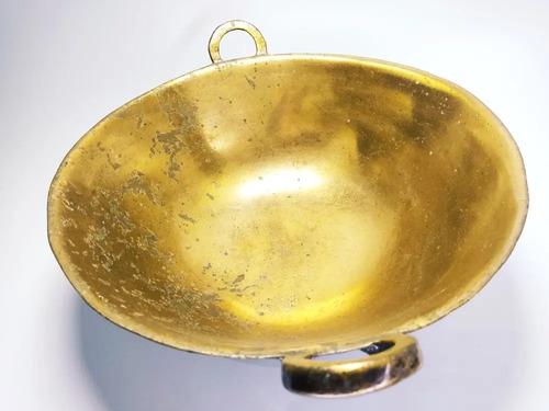 Paila Antigua En Bronce Original, Pesada, 35 Cm Diámetro