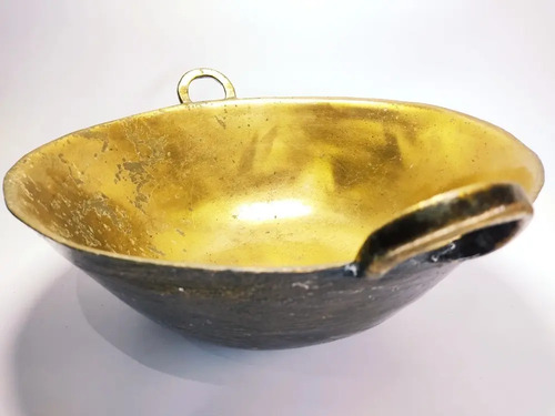 Paila Antigua En Bronce Original, Pesada, 35 Cm Diámetro - foto 2