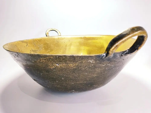 Paila Antigua En Bronce Original, Pesada, 35 Cm Diámetro - foto 9