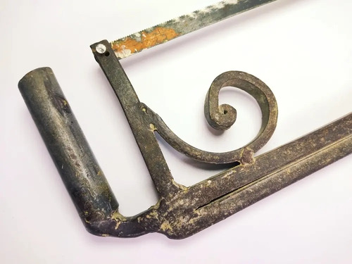 Segueta Antigua En Hierro Forjado, Elaboración Artesanal.  - foto 4